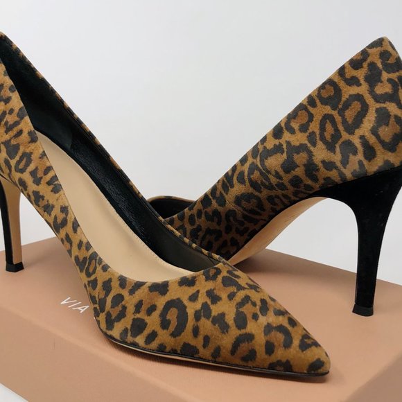 Via Spiga Cloe Stiletto Pumps Cheetah Print Shoes - Picture 3 of 7